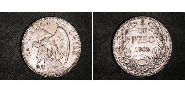 1 Peso 智利 銀 
