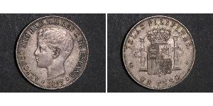 1 Peso 菲律宾 銀 阿方索十三世 (1886 - 1941)