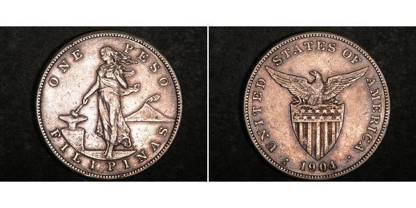 1 Peso 菲律宾 銀 