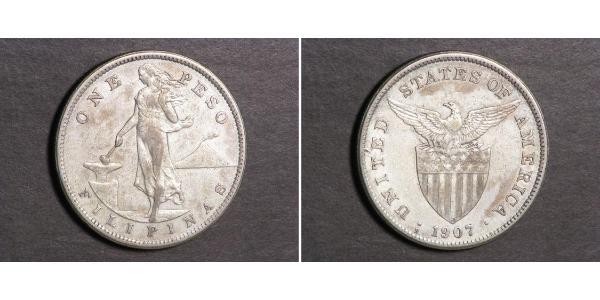 1 Peso 菲律宾 銀 