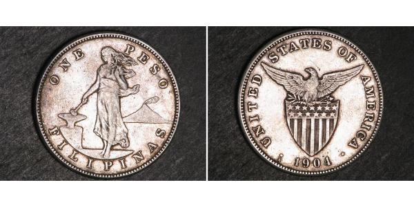 1 Peso 菲律宾 銀 