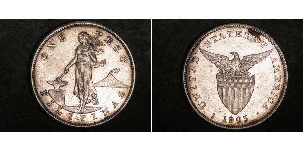 1 Peso 菲律宾 銀 