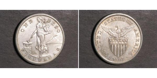 1 Peso 菲律宾 銀 