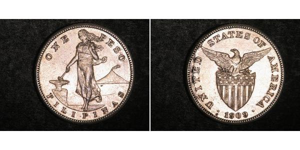 1 Peso 菲律宾 銀 