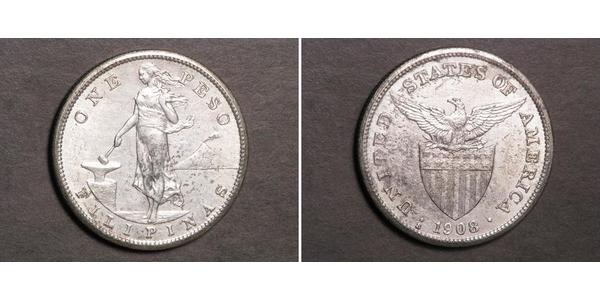 1 Peso 菲律宾 銀 