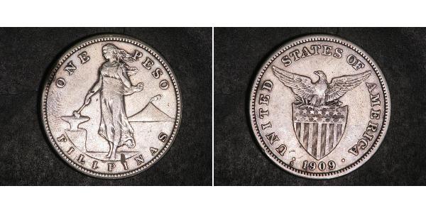 1 Peso 菲律宾 銀 