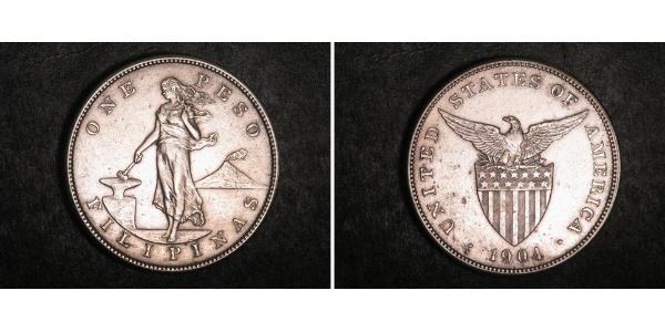1 Peso 菲律宾 銀 