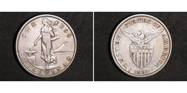 1 Peso 菲律宾 銀 