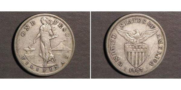 1 Peso 菲律宾 銀 