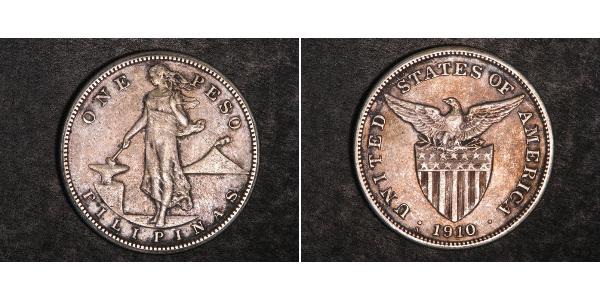1 Peso 菲律宾 銀 