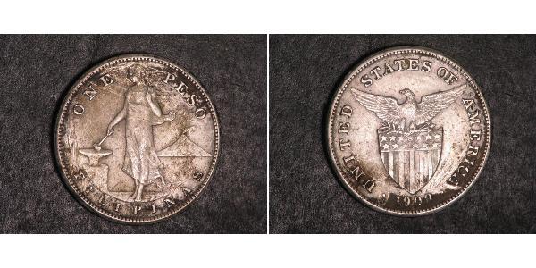 1 Peso 菲律宾 銀 