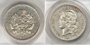 1 Peso 阿根廷 銀 