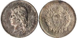 1 Peso 阿根廷 銀 