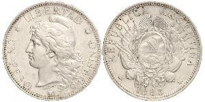 1 Peso 阿根廷 銀 