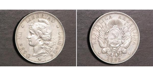 1 Peso 阿根廷 銀 