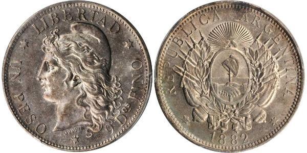 1 Peso 阿根廷 銀 