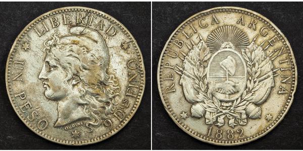 1 Peso 阿根廷 銀 