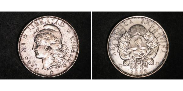 1 Peso 阿根廷 銀 