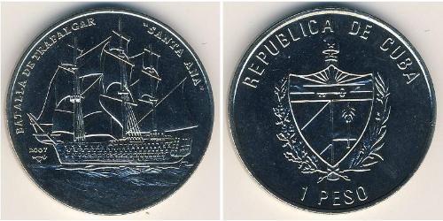 1 Peso Cuba 銅/镍 