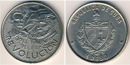 1 Peso Cuba 銅/镍 
