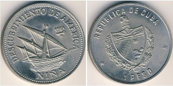 1 Peso Cuba 銅/镍 
