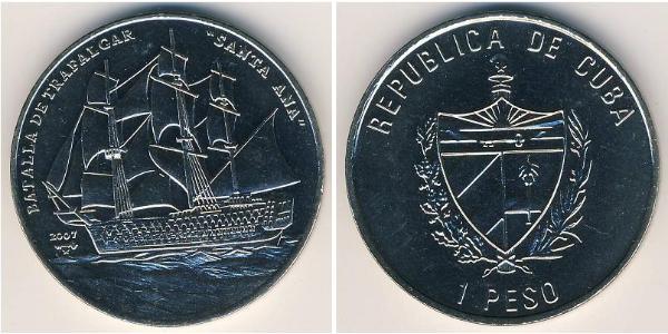 1 Peso Cuba 銅/镍 
