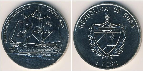 1 Peso Cuba 銅/镍 