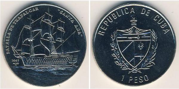 1 Peso Cuba 銅/镍 