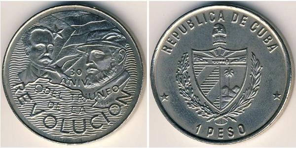 1 Peso Cuba 銅/镍 