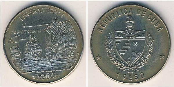 1 Peso Cuba 銅/镍 