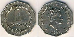 1 Peso 哥伦比亚 銅/镍 