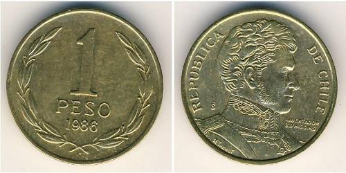 1 Peso 智利 黃銅 