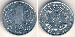 1 Pfennig Repubblica Democratica Tedesca (1949-1990) Alluminio 