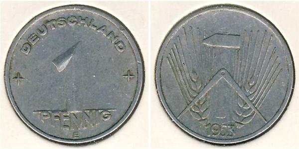 1 Pfennig Repubblica Democratica Tedesca (1949-1990) Alluminio 