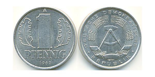 1 Pfennig República Democrática Alemana (1949-1990) Aluminio 