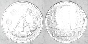 1 Pfennig République démocratique allemande (1949-1990) Aluminium 