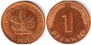 1 Pfennig Alemania Occidental (1949-1990) Bronce 