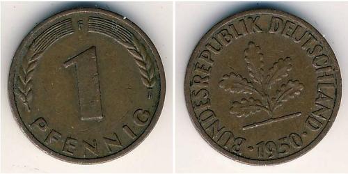 1 Pfennig Alemania Occidental (1949-1990) Bronce 