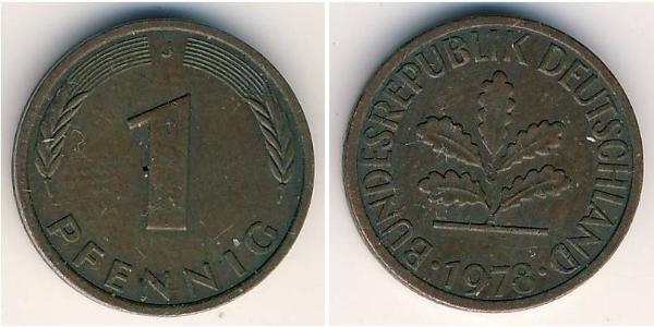 1 Pfennig Alemania Occidental (1949-1990) Bronce 