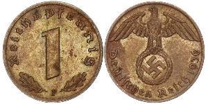 1 Pfennig Alemania nazi (1933-1945) Bronce 