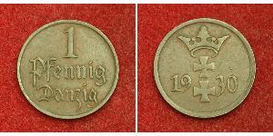 1 Pfennig Gdansk (1920-1939) Bronze 