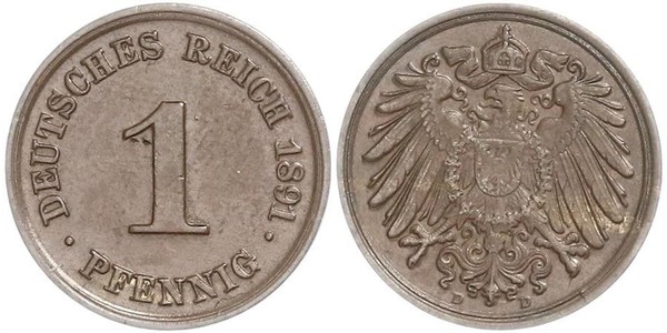 1 Pfennig Alemania Cobre 