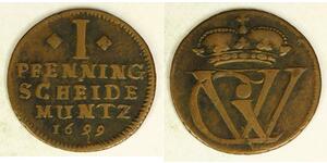 1 Pfennig States of Germany Cobre 