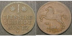1 Pfennig States of Germany Cobre 