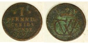 1 Pfennig States of Germany Cobre 