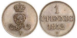 1 Pfennig States of Germany Cobre 