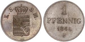1 Pfennig States of Germany Cobre 