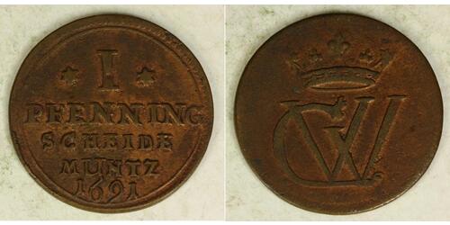 1 Pfennig States of Germany Cobre 