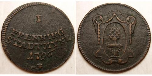 1 Pfennig States of Germany Cobre 