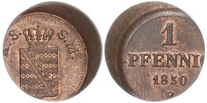 1 Pfennig States of Germany Copper 